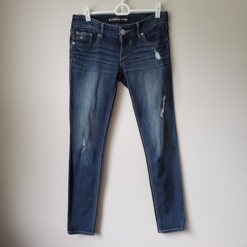 Express jean leggin distressed  size 0s low rise
